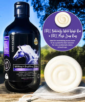 Bee Kind Natural Horse Whitening & Brightening Shampoo + Wash Bar & Soap Bag