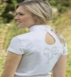 Equetech crystal bow detail comp shirt
