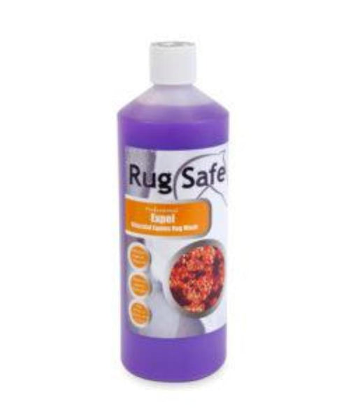 Bottle of Rug Safe Antibaterial Rug Wash
