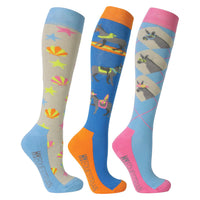 Hy Equestrian Seaside Donkey Socks (Pack of 3)